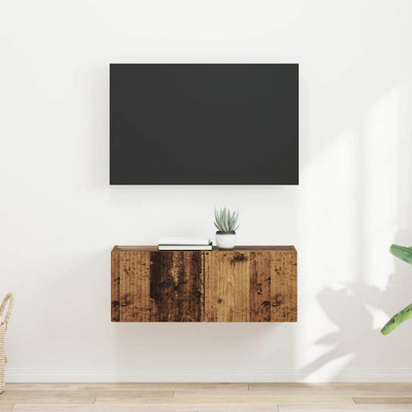 Vidaxl tv wandkast 2 st oud hout bewerkt hout