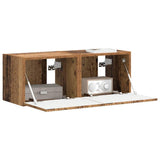 Vidaxl tv wandkast 2 st oud hout bewerkt hout