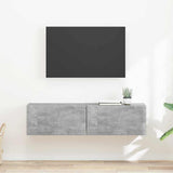 Vidaxl tv wandkast 2 st betongrijs bewerkt hout