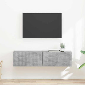Vidaxl tv wandkast 2 st betongrijs bewerkt hout