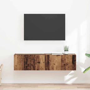 Vidaxl tv wandkast 2 st oud hout bewerkt hout