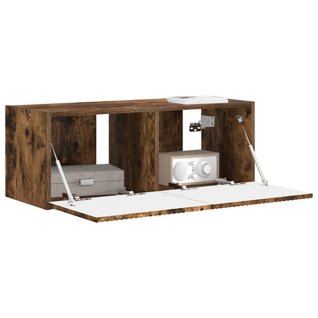 Vidaxl tv wandkast 78,5 x 30 x 29,5 cm gerookt eiken bewerkt hout