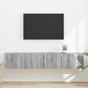 Vidaxl tv wandkast 2 st grijs sonoma bewerkt hout