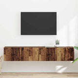 Vidaxl tv wandkast 2 st oud hout bewerkt hout