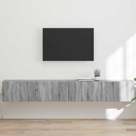 Vidaxl tv wandkast 2 st grijs sonoma bewerkt hout