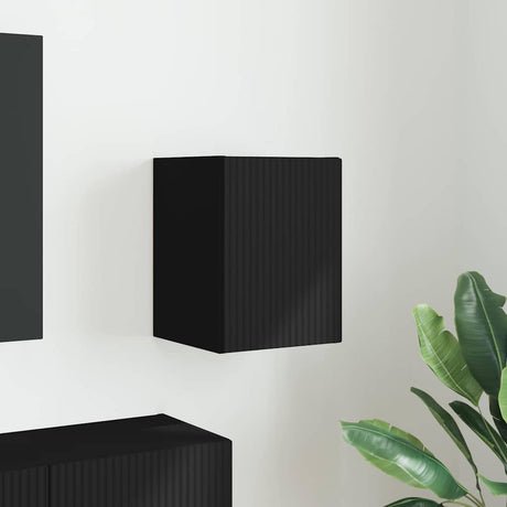 Vidaxl tv wandkast 30 x 31 x 40 cm zwart bewerkt hout