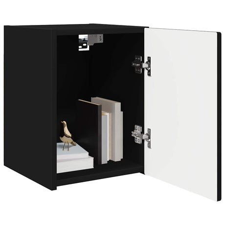 Vidaxl tv wandkast 30 x 31 x 40 cm zwart bewerkt hout