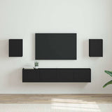 Vidaxl tv wandkast 2 st zwart bewerkt hout