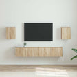 Vidaxl tv wandkast 2 st sonoma bewerkt hout