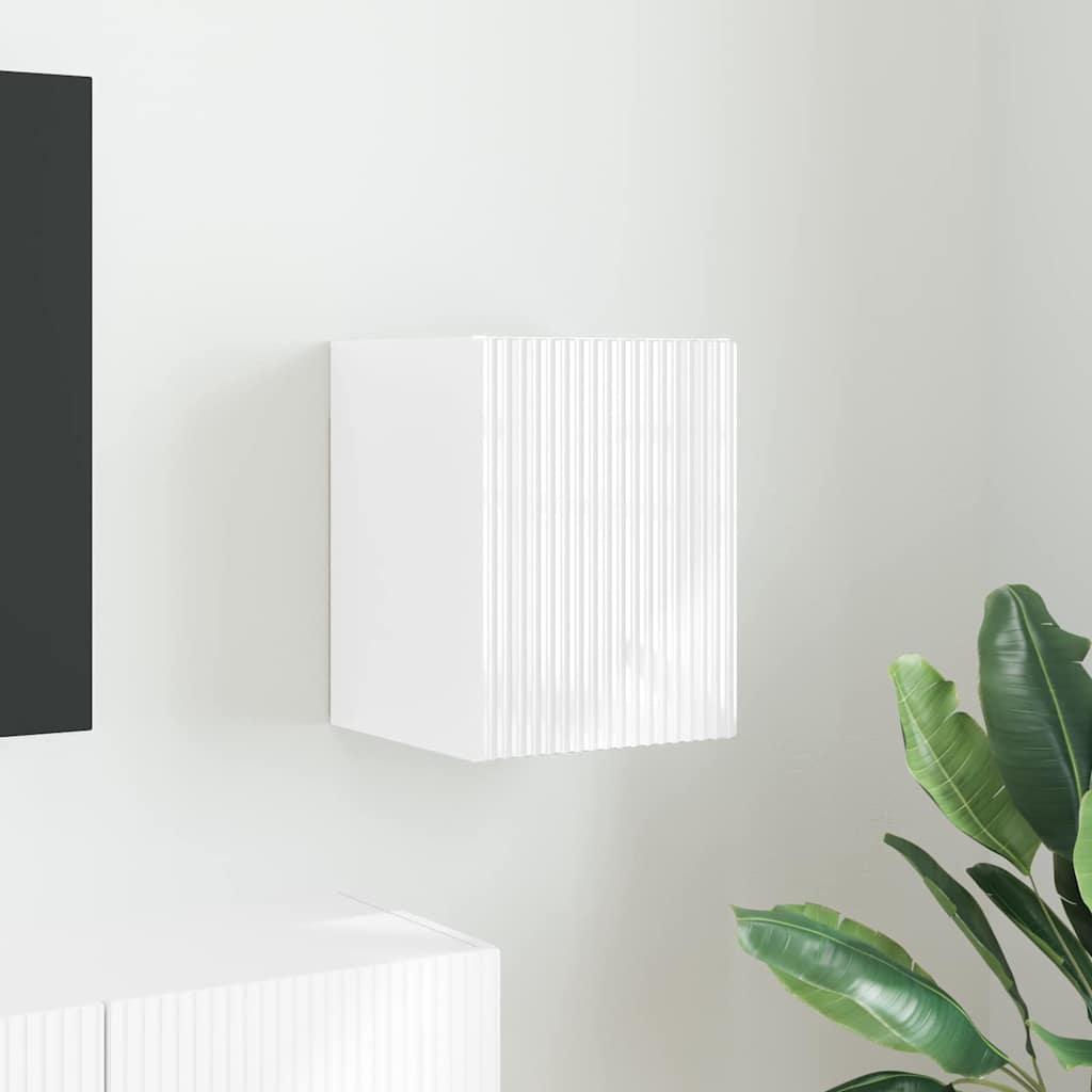 Vidaxl tv wandkast 30 x 31 x 40 cm glanzend wit bewerkt hout