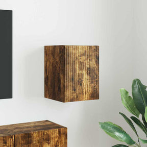 Vidaxl tv wandkast 30 x 31 x 40 cm gerookt eiken bewerkt hout