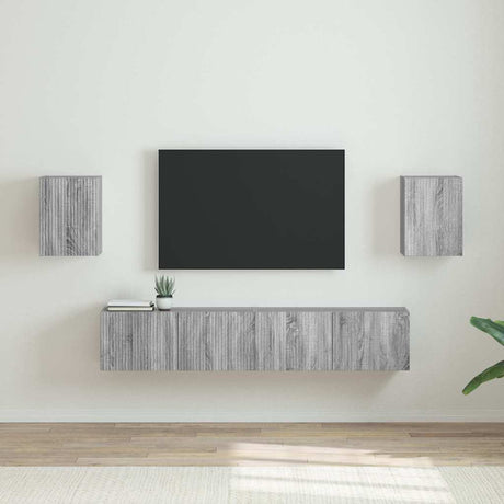 Vidaxl tv wandkast 2 st grijs sonoma bewerkt hout