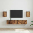 Vidaxl tv wandkast 2 st oud hout bewerkt hout