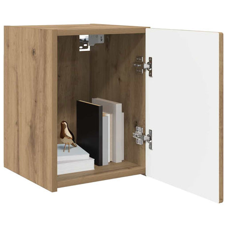 Vidaxl tv wandkast 30 x 31 x 40 cm ambachtelijk eiken bewerkt hout