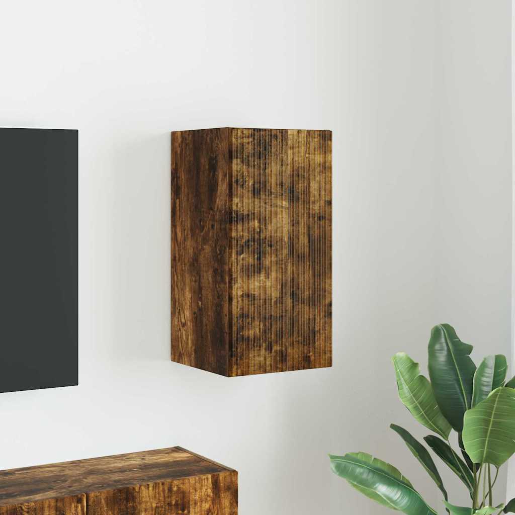Vidaxl tv wandkast 30 x 31 x 60 cm gerookt eiken bewerkt hout