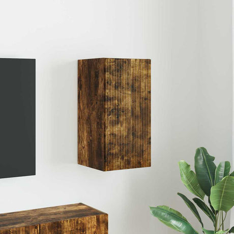 Vidaxl tv wandkast 30 x 31 x 60 cm gerookt eiken bewerkt hout