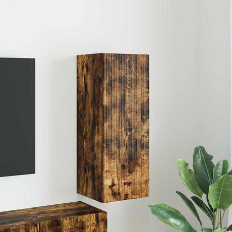 Vidaxl tv wandkast 30 x 31 x 80 cm gerookt eiken bewerkt hout