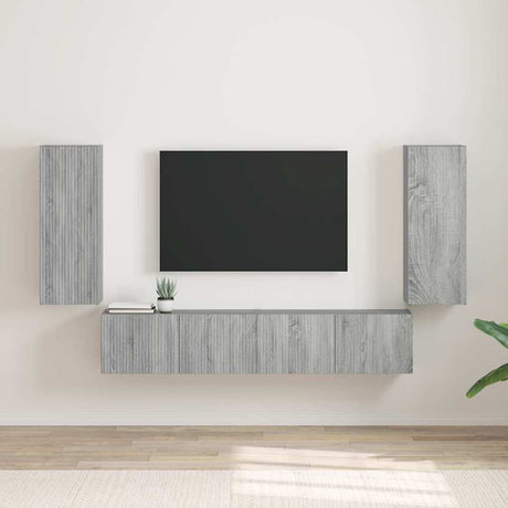 Vidaxl tv wandkast 2 st grijs sonoma bewerkt hout