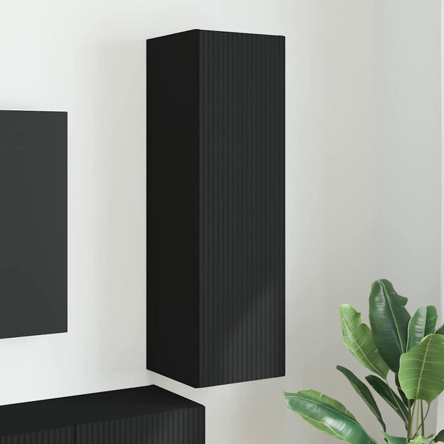 Vidaxl tv wandkast 30 x 31 x 100 cm zwart bewerkt hout