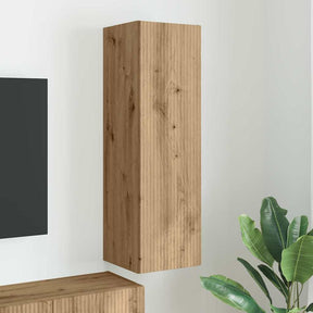 Vidaxl tv wandkast 30 x 31 x 100 cm ambachtelijk eiken bewerkt hout