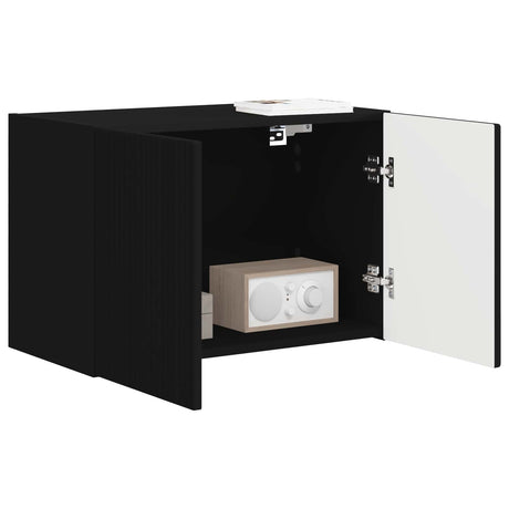 Vidaxl tv-wandkast 59,5 x 31 x 40 cm zwart bewerkt hout