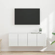 Vidaxl tv-wandkast 2 st hoogglans wit bewerkt hout