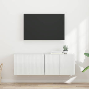 Vidaxl tv-wandkast 2 st hoogglans wit bewerkt hout