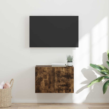 Vidaxl tv-wandkast 59,5 x 31 x 40 cm gerookt eiken bewerkt hout