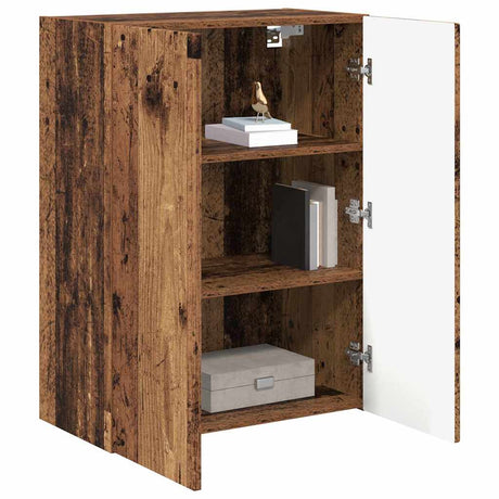 Vidaxl tv-wandkast 59,5 x 31 x 80 cm oud hout bewerkt hout