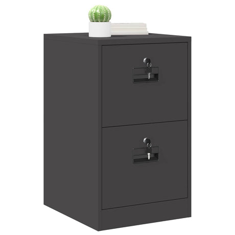 Vidaxl bestandenkast zwart 44 x 50 x 74,5 cm koudgewalst staal