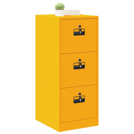 Vidaxl bestandenkast mosterdgeel 44 x 50 x 106,5 cm koudgewalst staal
