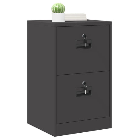 Vidaxl bestandenkast zwart 45,5 x 42 x 74,5 cm koudgewalst staal