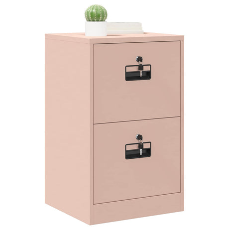 Vidaxl bestandenkast roze 45,5 x 42 x 74,5 cm koudgewalst staal
