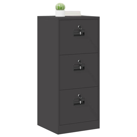 Vidaxl bestandenkast zwart 45,5 x 42 x 106,5 cm koudgewalst staal
