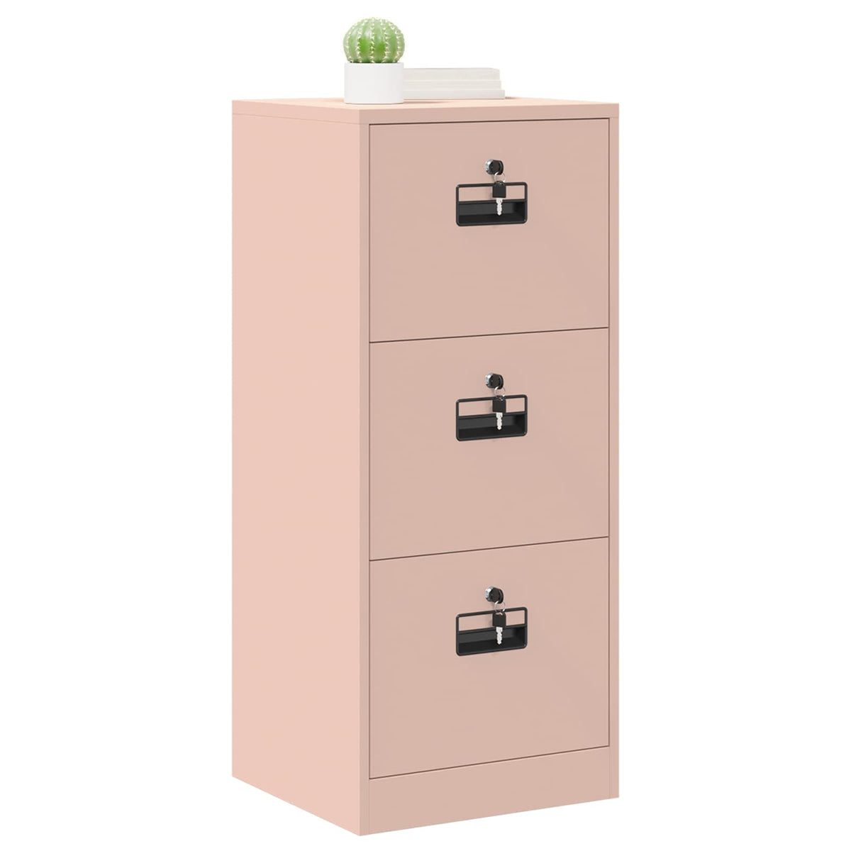 Vidaxl bestandenkast roze 45,5 x 42 x 106,5 cm koudgewalst staal