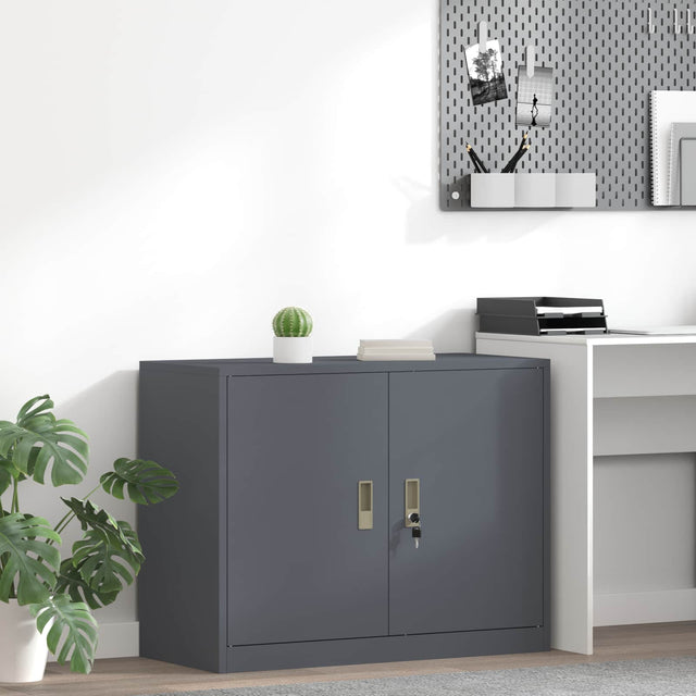 Vidaxl opbergkast antraciet 90 x 40 x 70 cm staal