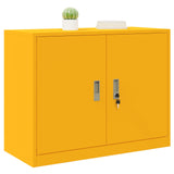Vidaxl opbergkast mosterdgeel 90 x 40 x 70 cm staal