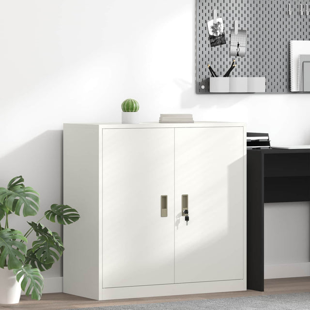 Vidaxl opbergkast wit 90 x 40 x 90 cm staal