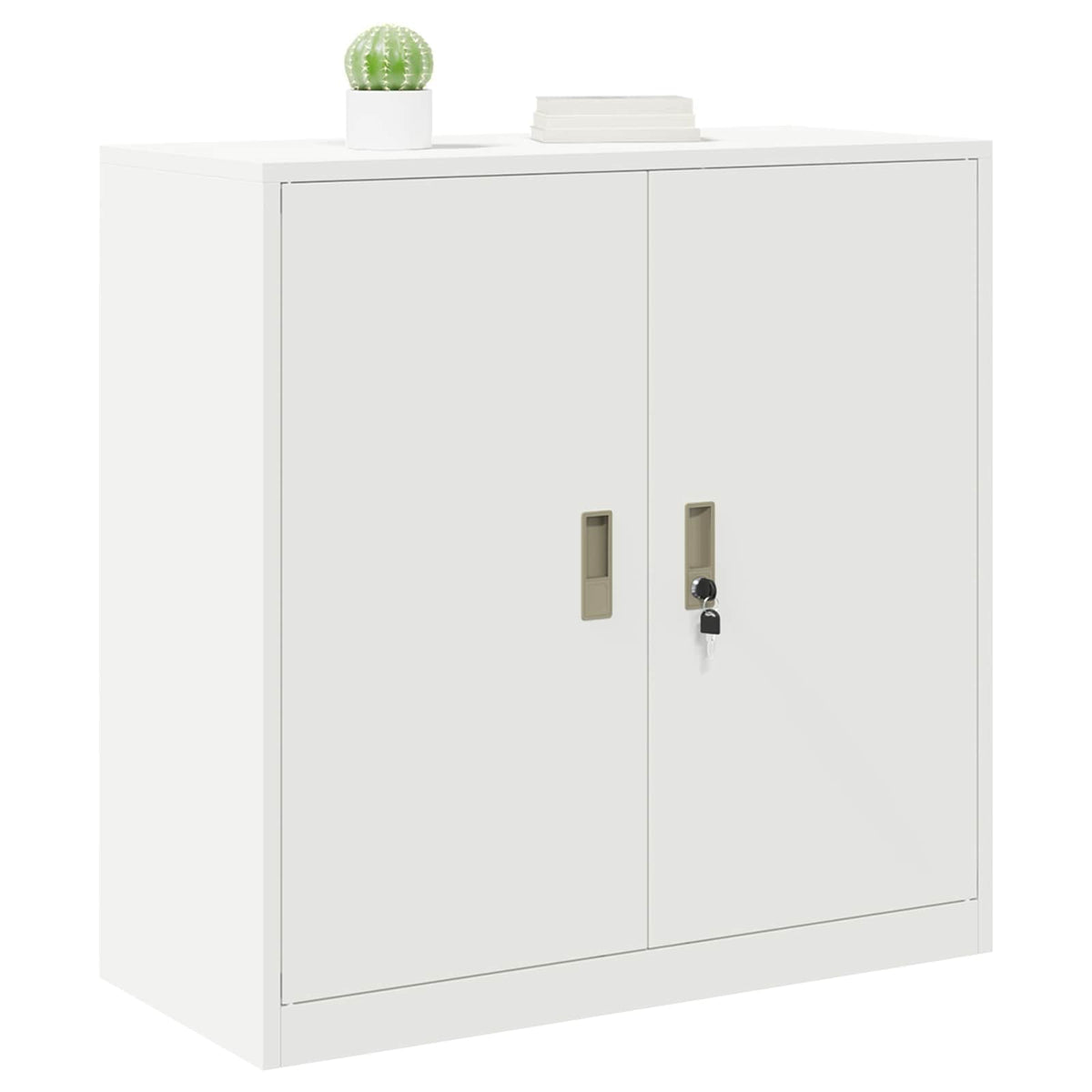 Vidaxl opbergkast wit 90 x 40 x 90 cm staal