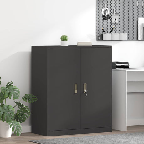 Vidaxl opbergkast zwart 90 x 40 x 105 cm staal