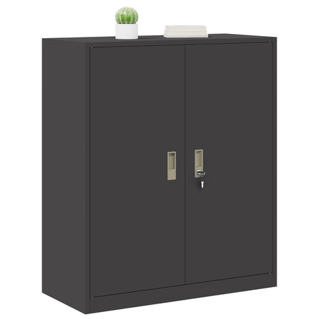 Vidaxl opbergkast zwart 90 x 40 x 105 cm staal