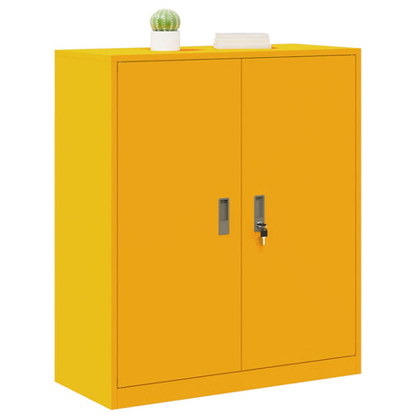 Vidaxl opbergkast mosterdgeel 90 x 40 x 105 cm staal