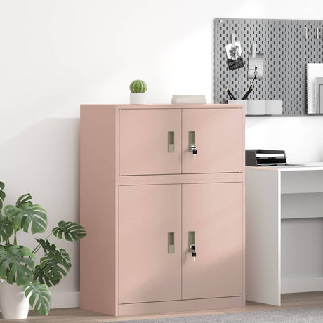 Vidaxl opbergkast roze 80 x 40 x 40 cm staal