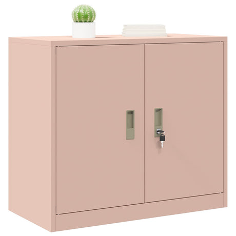 Vidaxl opbergkast roze 80 x 40 x 70 cm staal