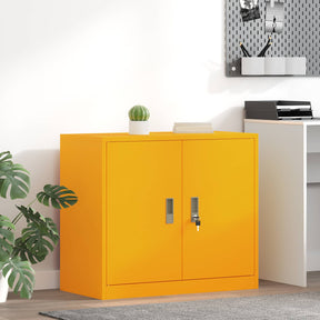 Vidaxl opbergkast mosterdgeel 80 x 40 x 70 cm staal