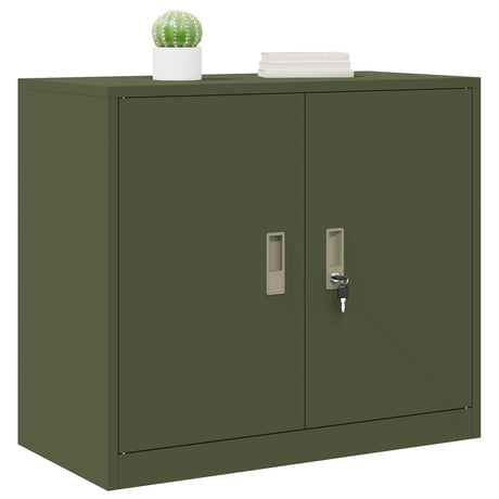 Vidaxl opbergkast olijf groen 80 x 40 x 70 cm staal