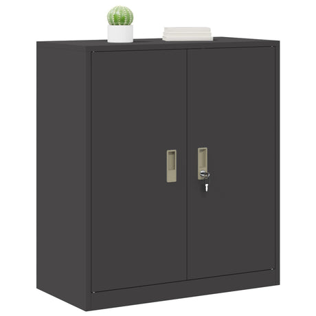 Vidaxl opbergkast zwart 80 x 40 x 90 cm staal
