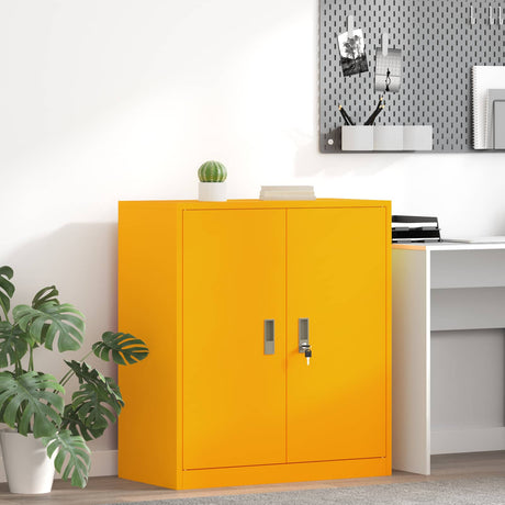 Vidaxl opbergkast mosterdgeel 80 x 40 x 90 cm staal
