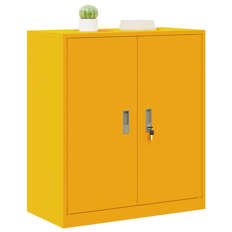 Vidaxl opbergkast mosterdgeel 80 x 40 x 90 cm staal