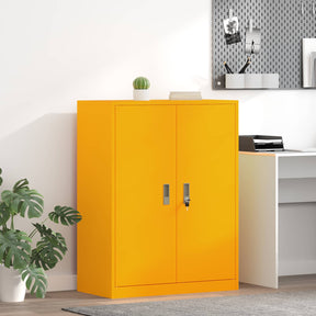 Vidaxl opbergkast mosterdgeel 80 x 40 x 105 cm staal